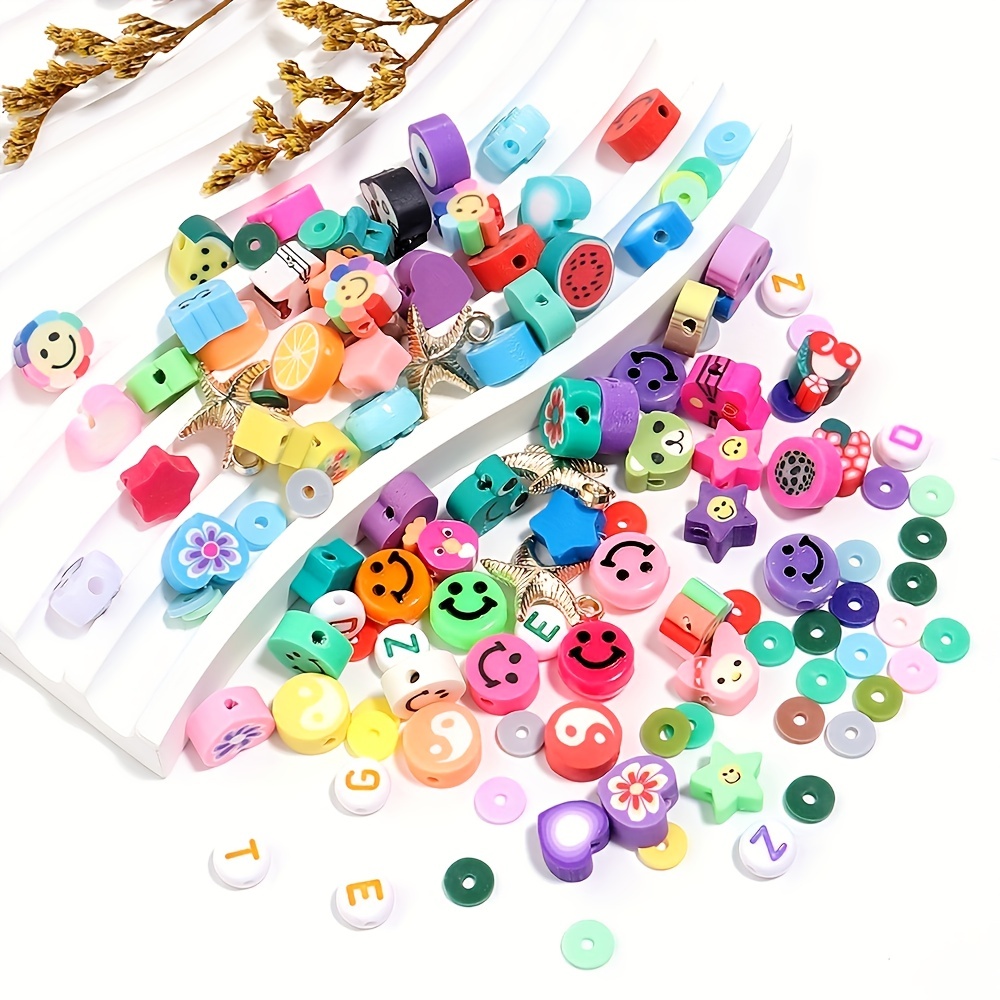 Polymer Clay Beads Loose Spacer Beads DIY Accessories Set Box